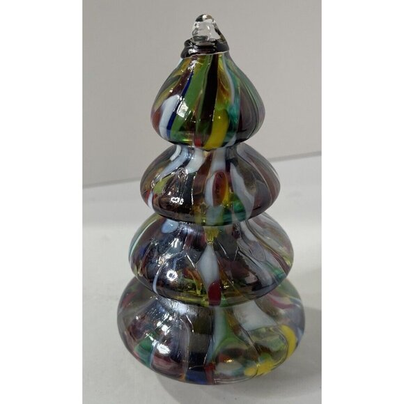 Hand Blown Glass Christmas Tree Made In Poland Art Glass Huta Szkla Rogi - Picture 2 of 7